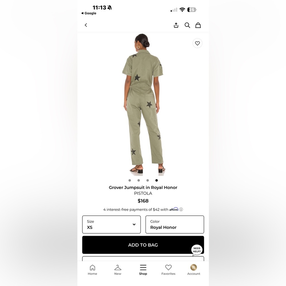 pistola Olive Star-Print Utility Jumpsuit